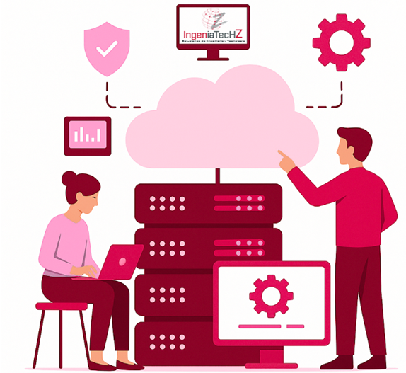 Ilustración ingeniería y tecnología